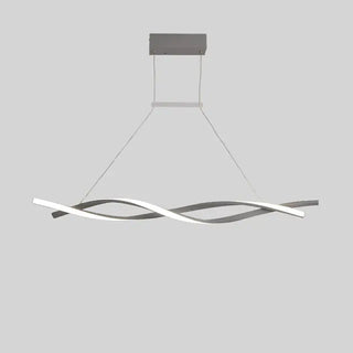 Arisha Lampada a Sospensione Metallo Nero/Grigio Curva Incrociata Moderna