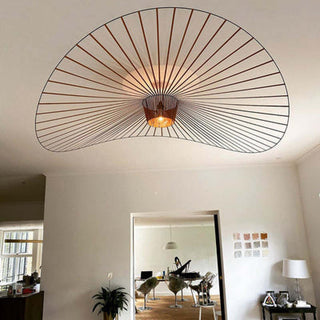 Ritta Lampade a Sospensione Tessuto Nero/Bianco/Oro/Marrone Fiore Moderne