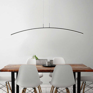 Arisha Moderna LED Curvo Lineare Lampada a Sospensione Nero/Bianco Sala da Pranzo/Soggiorno/Camera da Letto