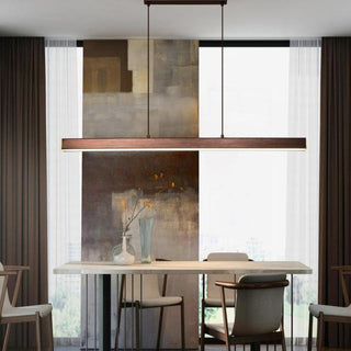 Arisha Moderna LED Lampada a Sospensione Metallo Nero/Marrone Lineare