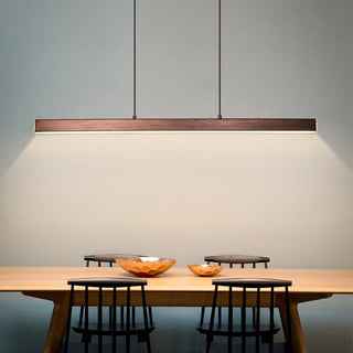 Arisha Moderna LED Lampada a Sospensione Metallo Nero/Marrone Lineare