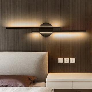 Arisha Moderna LED Nordico Applique Metallo Nero/Bianco Lineare Soggiorno/Camera da Letto