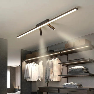 Aim Moderno LED Plafoniera Nero Lineare Semplice