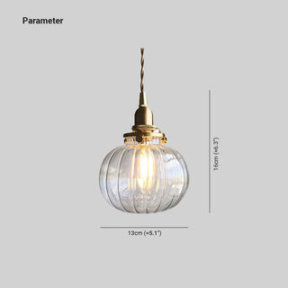 Valentina Retro Oval Vetro Metallo Lampade a Sospensione