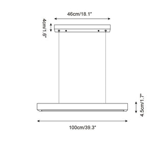 Imiror Lampada a Sospensione Lineare Minimalista Travertino