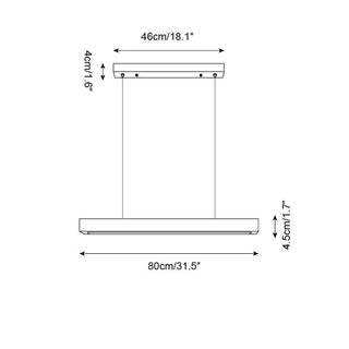 Imiror Lampada a Sospensione Lineare Minimalista Travertino