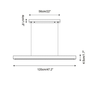 Imiror Lampada a Sospensione Lineare Minimalista Travertino